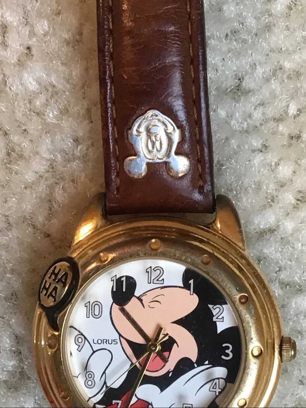 Vintage Lorus Laughing Mickey Mouse Watch V528-X001